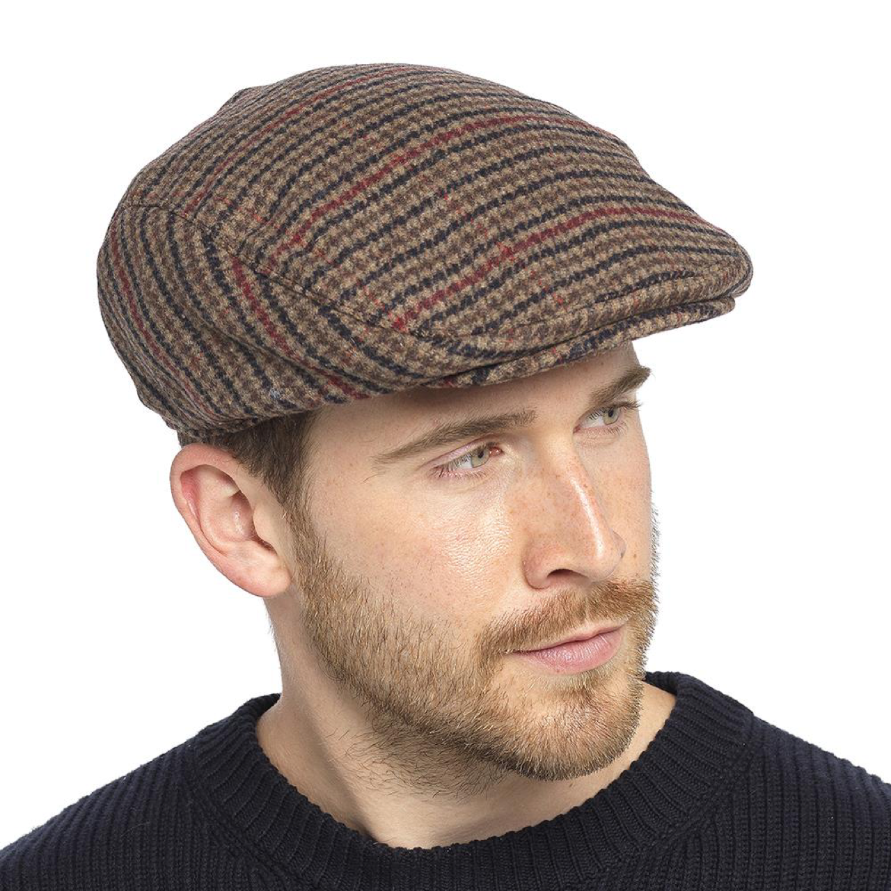 Tom Franks Wool Blend Flat Cap