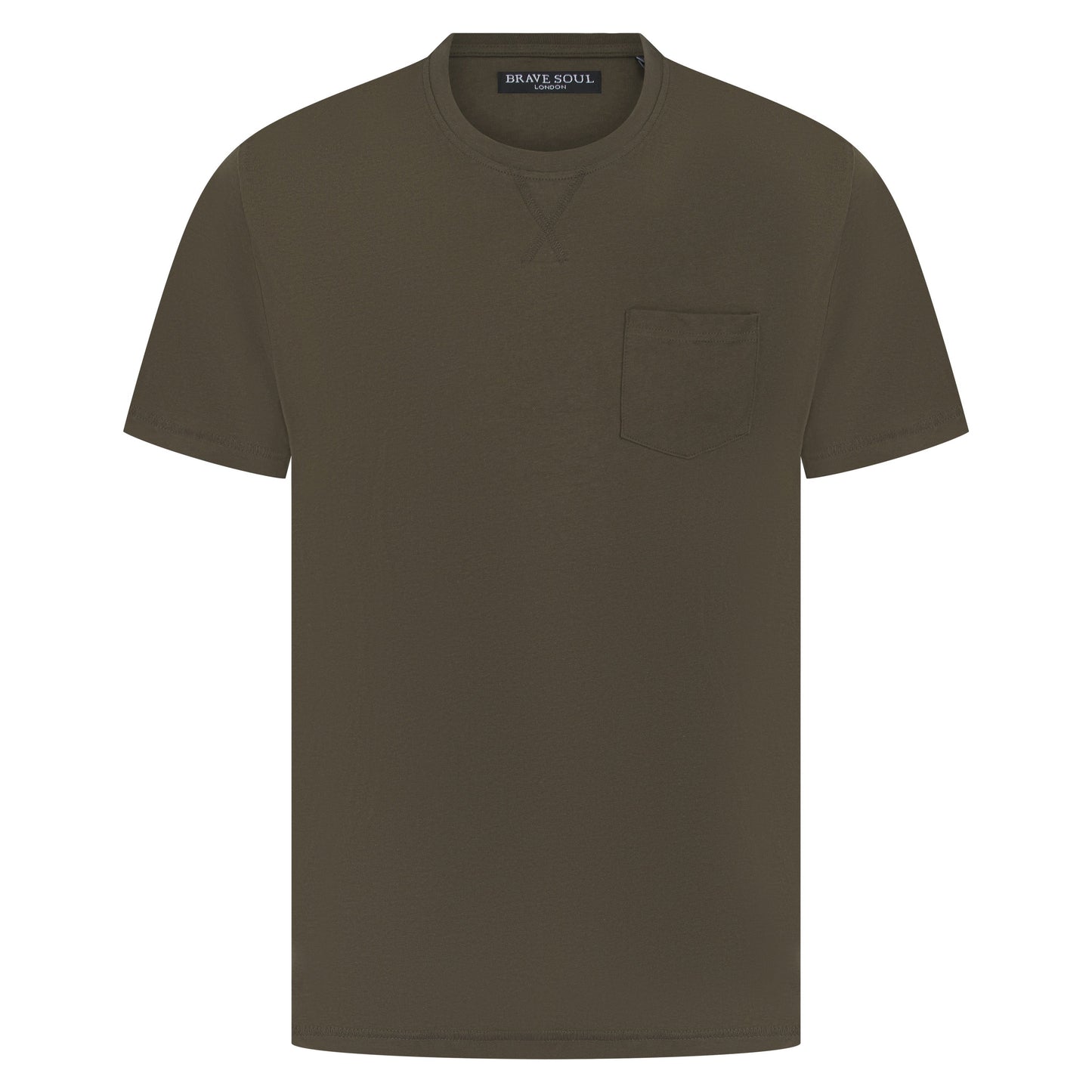 Brave Soul Arkham Crew Neck Pocket T-Shirt