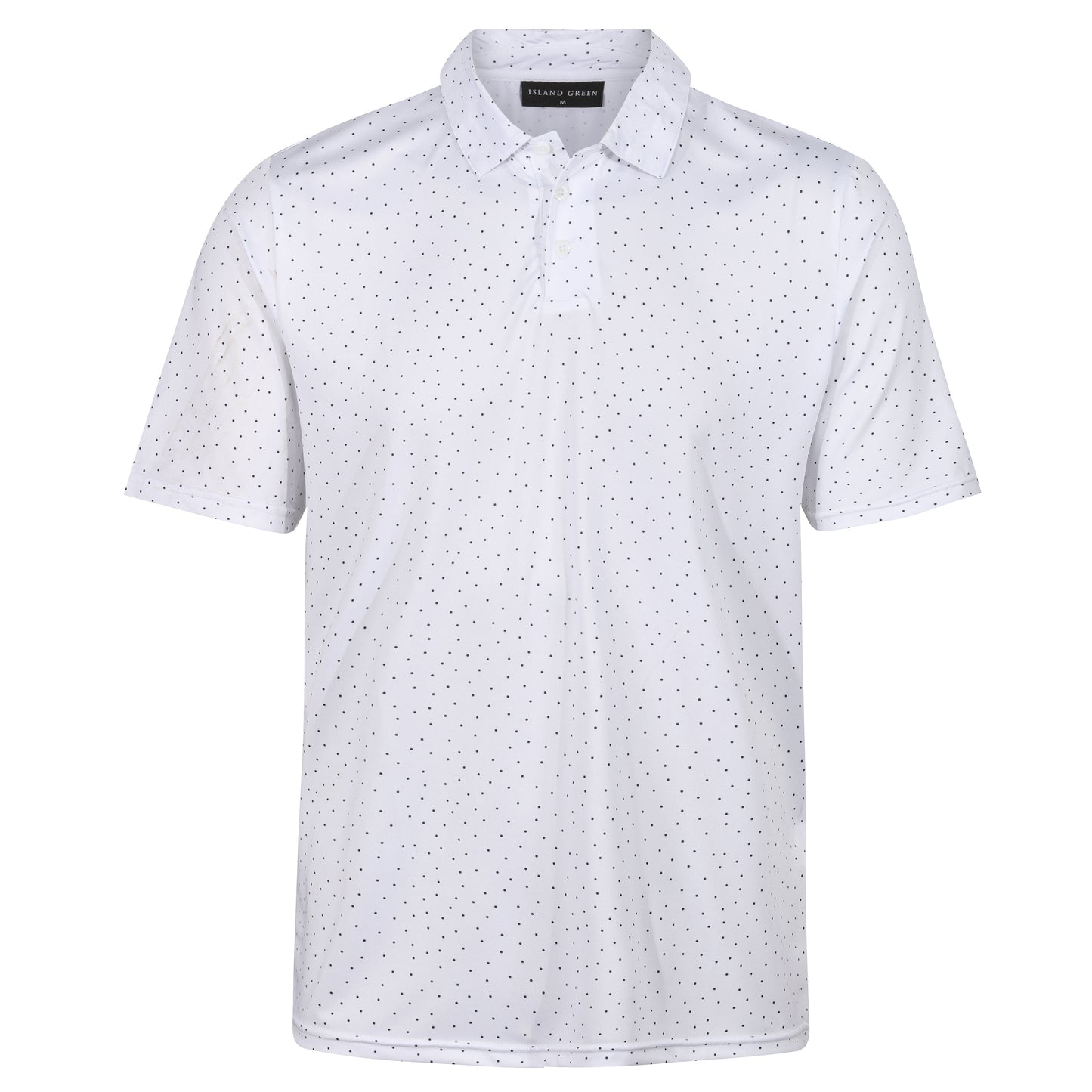 Island Green Dot Print Golf Sport Polo Shirt