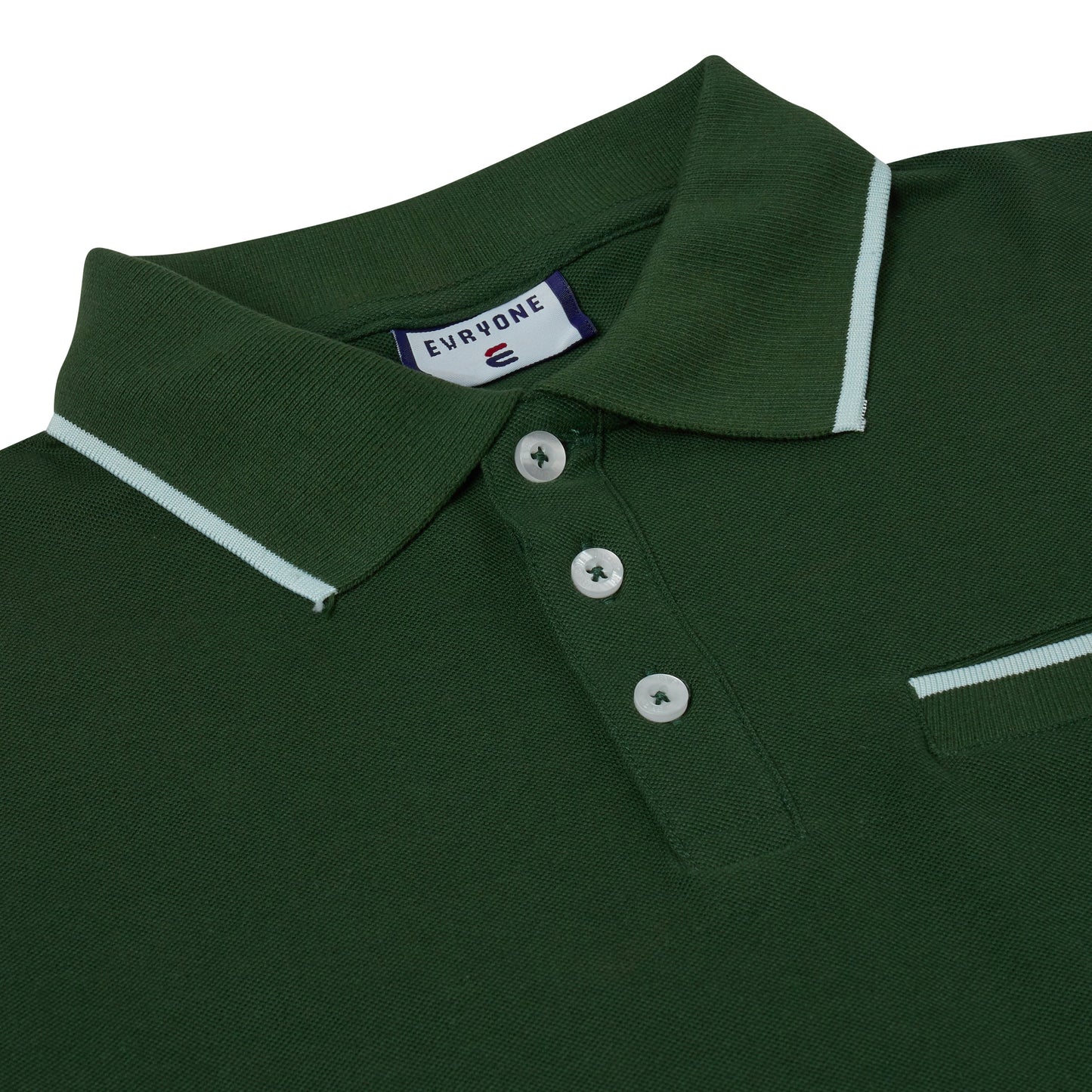 Evryone Contrast Tipped Polo Shirt