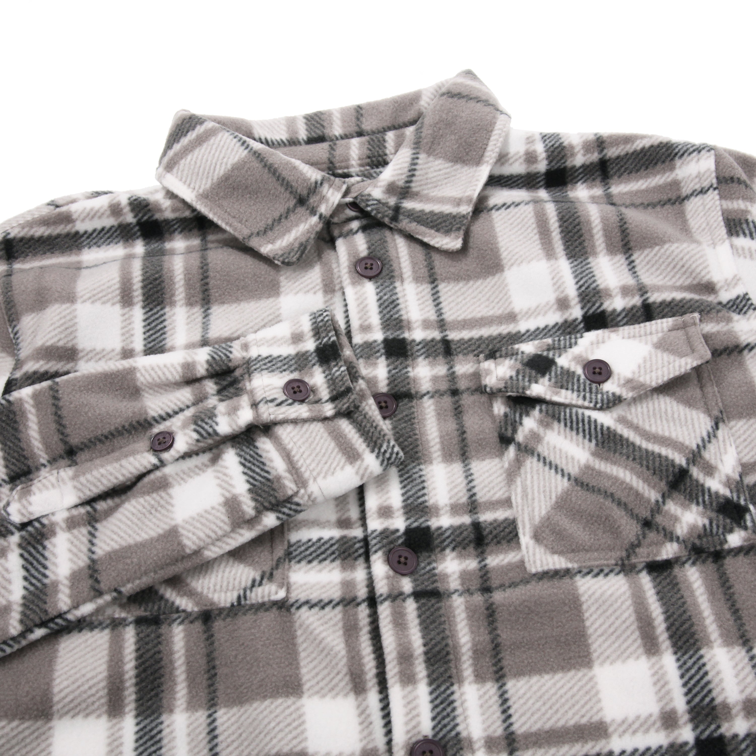Brave Soul Belfast Check Fleece Overshirt