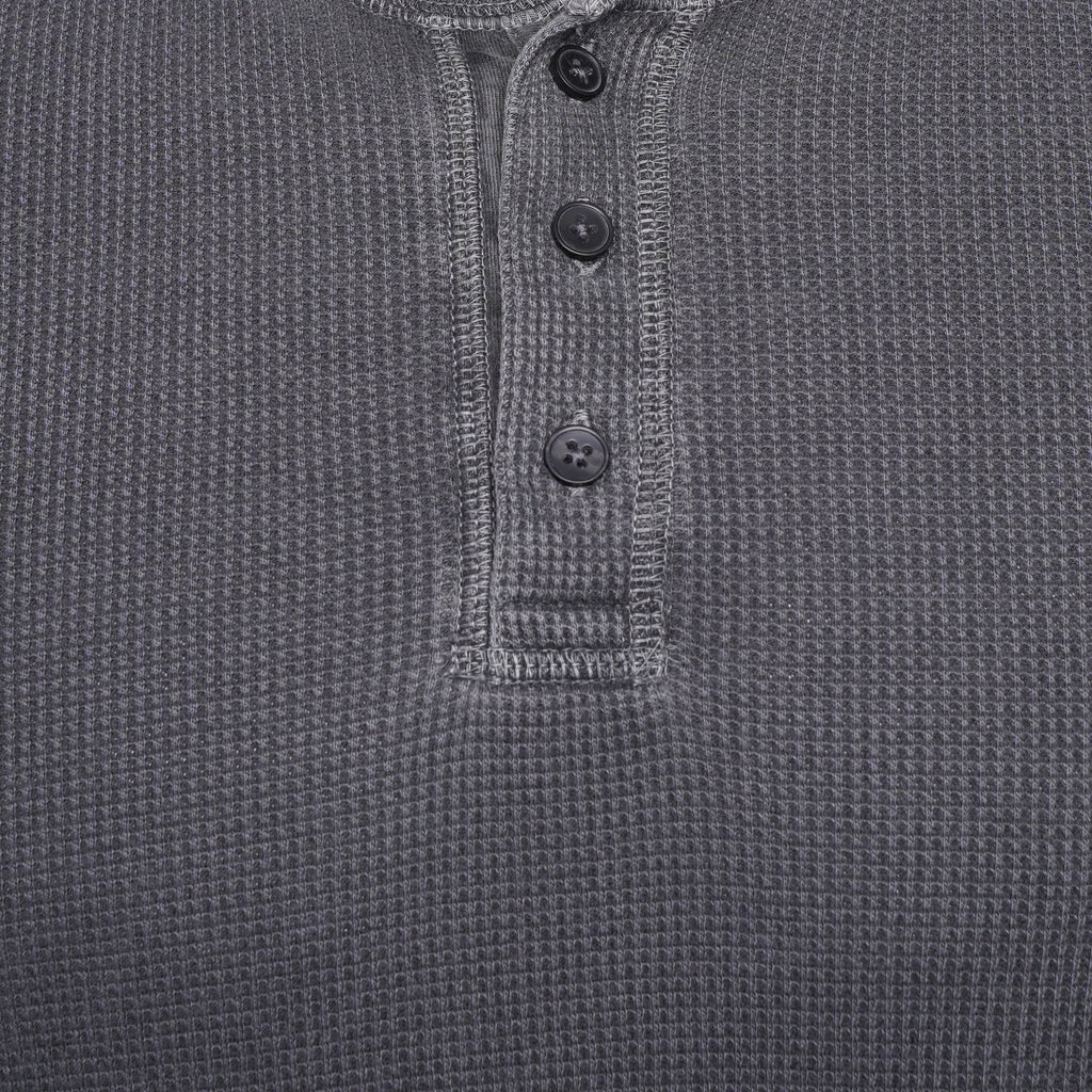 M&S Henley Waffle Long Sleeve Top