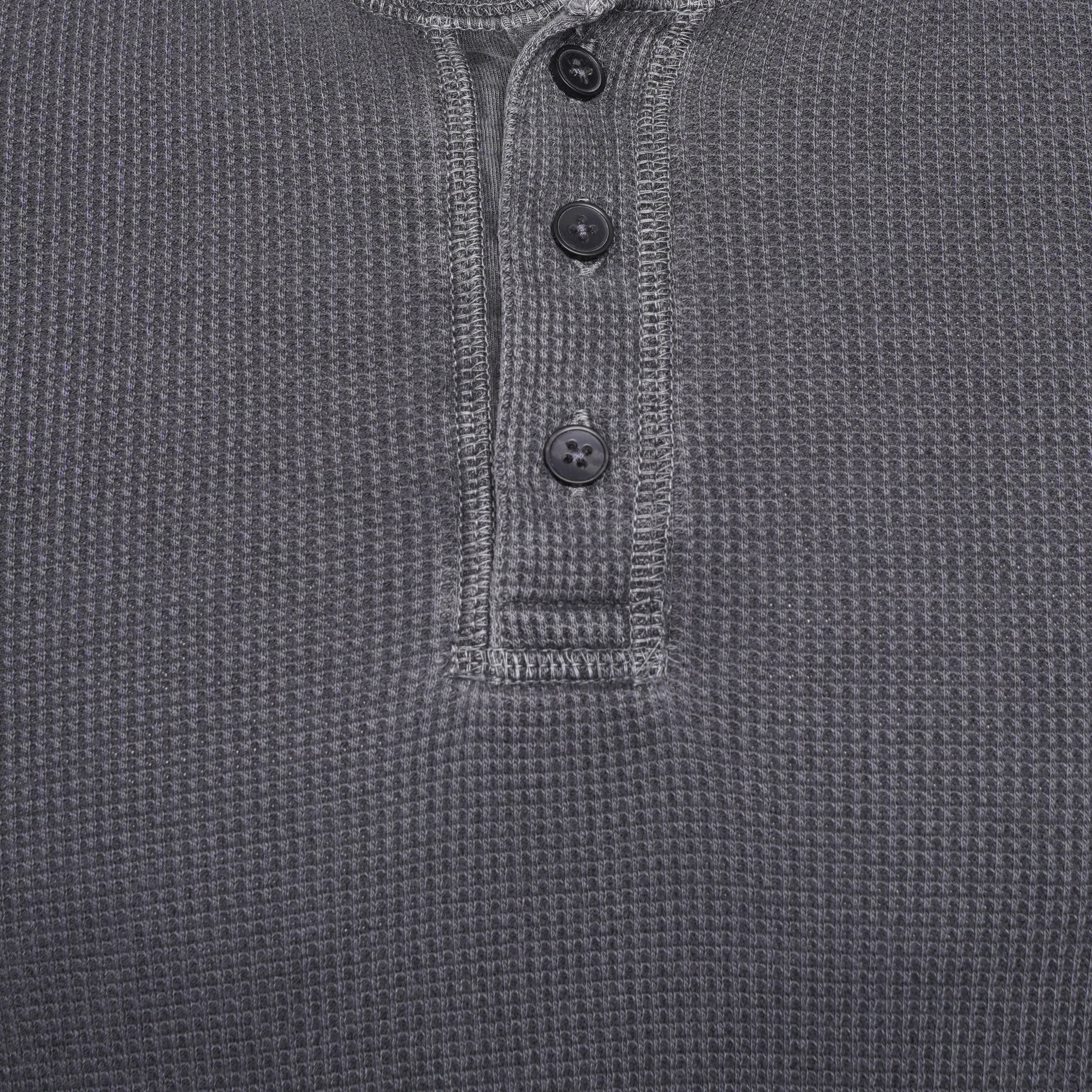M&S Henley Waffle Long Sleeve Top
