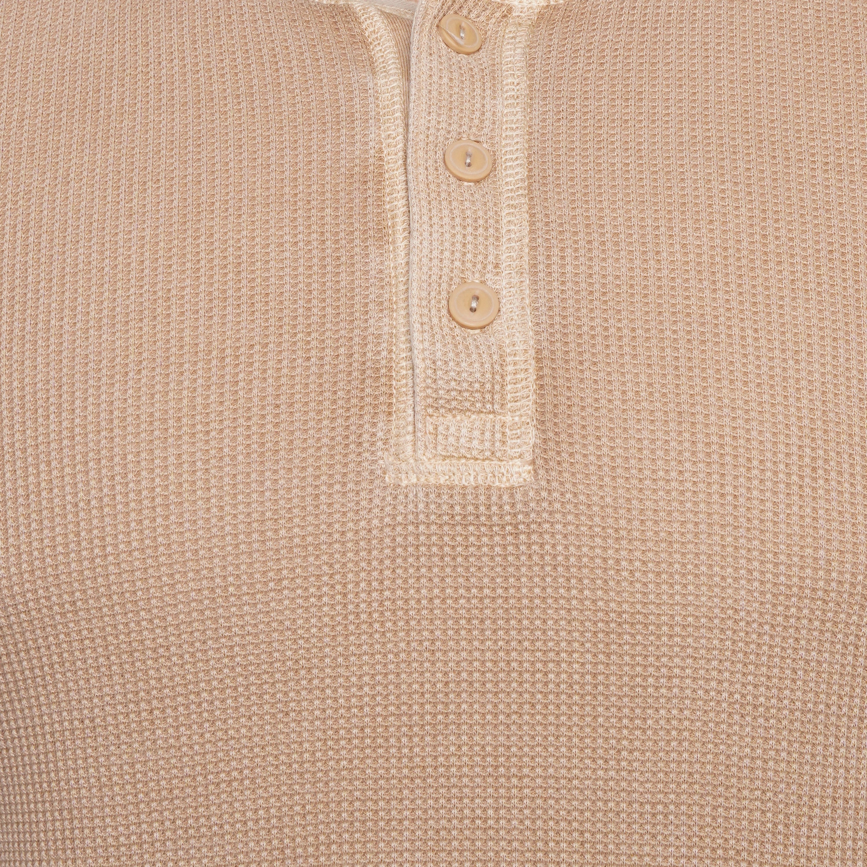 M&S Henley Waffle Long Sleeve Top