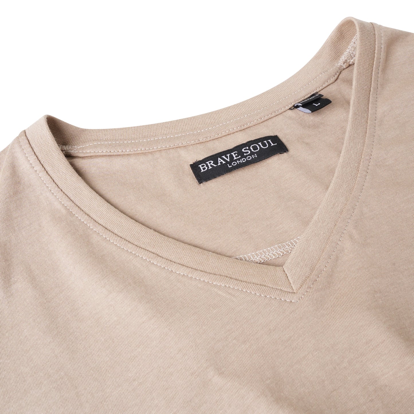 Brave Soul Saint Cotton V Neck T-Shirt