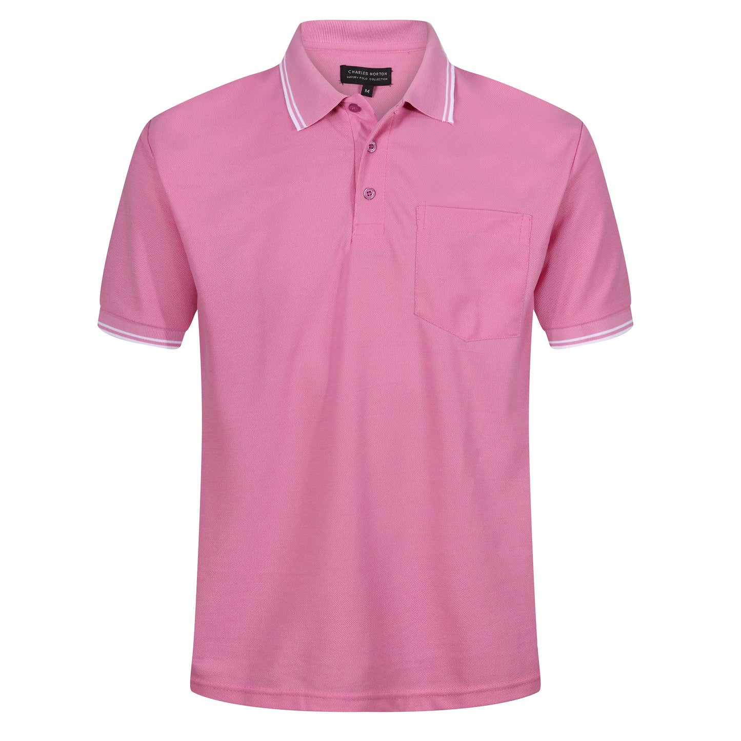 Charles Norton Casual Tipped Polo Shirt