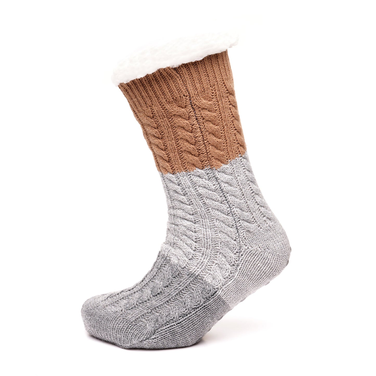 Tom Franks 1 Pair Chunky Knit Sherpa Slipper Socks