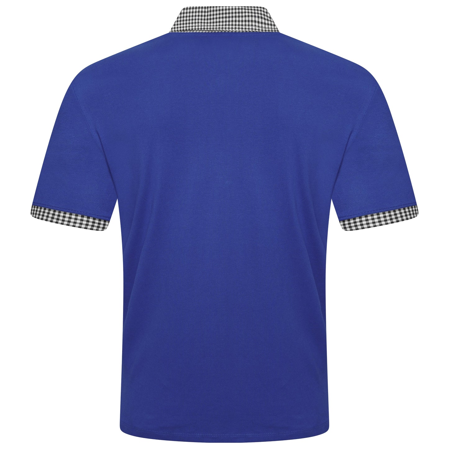 Evryone Check Collar Short Sleeve Polo Shirt