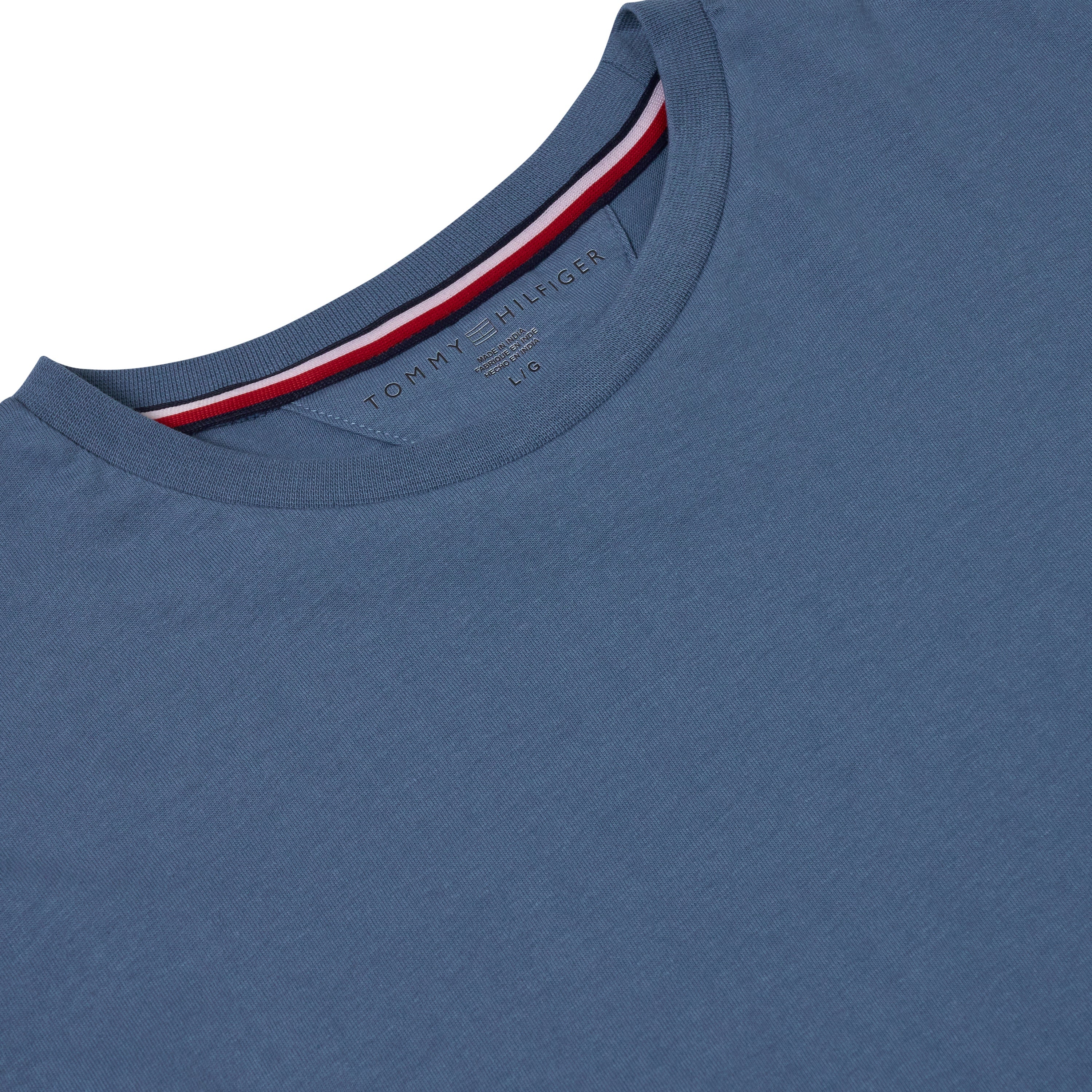 Tommy Hilfiger Flag Embroidery Jersey Crew Neck T-Shirt