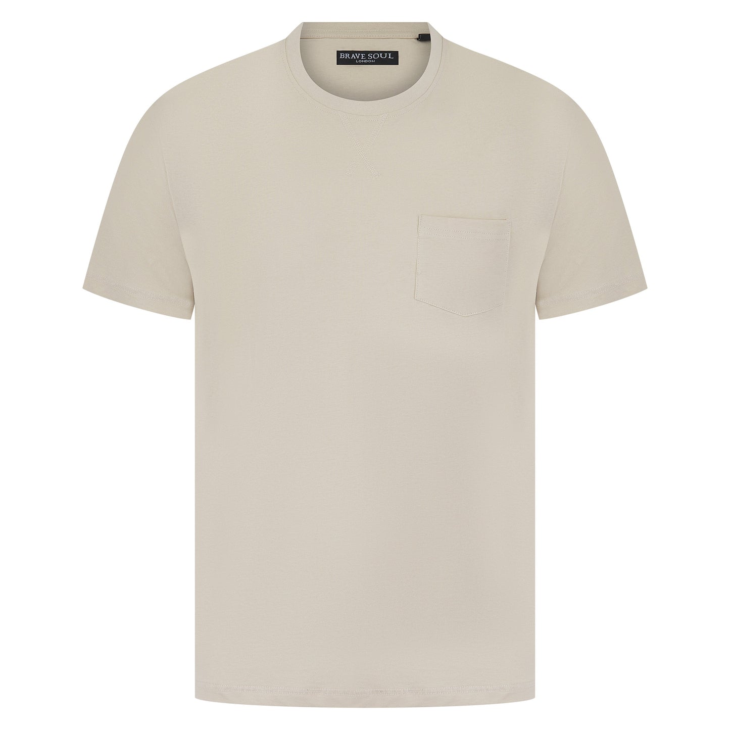 Brave Soul Arkham Crew Neck Pocket T-Shirt