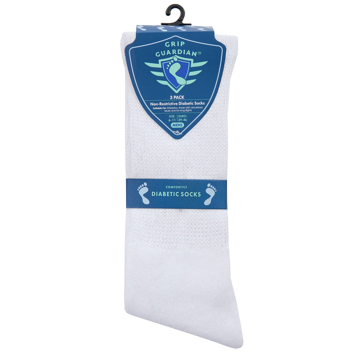 Grip Guardian 3 Pairs Non-Restrictive Diabetic Socks