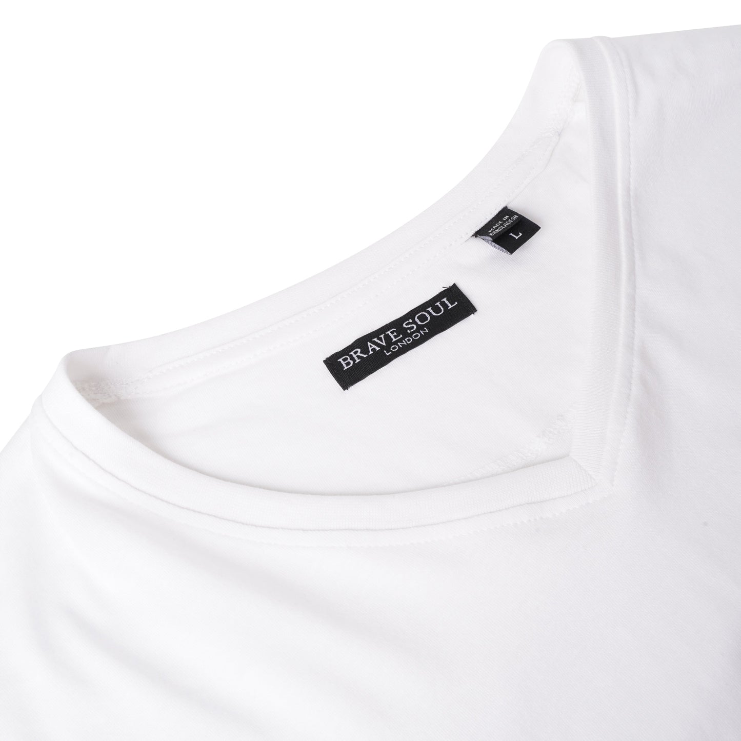 Brave Soul Saint Cotton V Neck T-Shirt