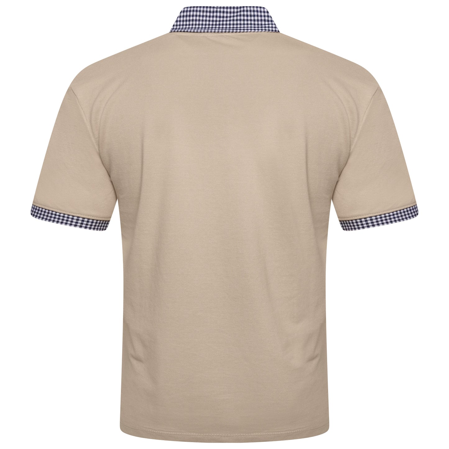 Evryone Check Collar Short Sleeve Polo Shirt