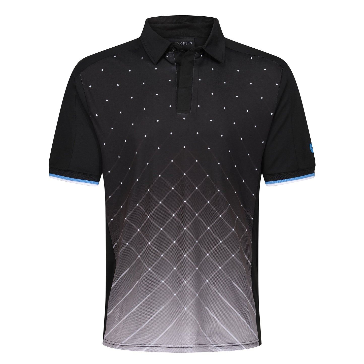 Island Green Geometric Print Golf Sport Polo Shirt