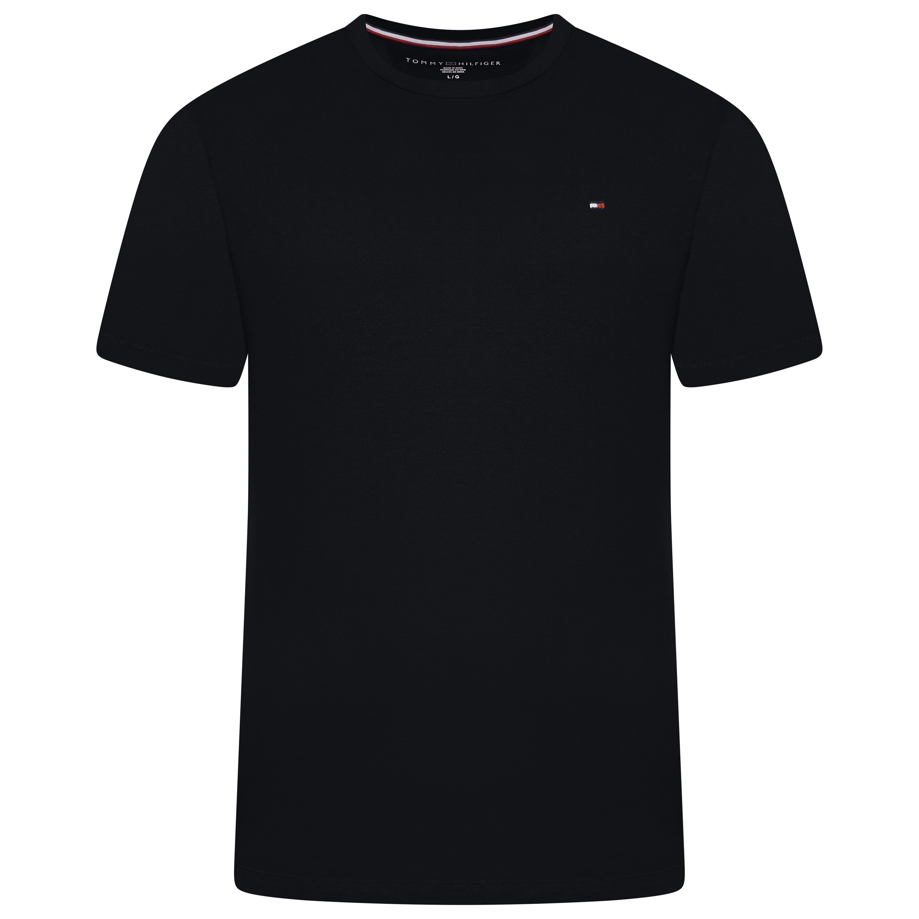 Tommy Hilfiger Flag Embroidery Jersey Crew Neck T-Shirt