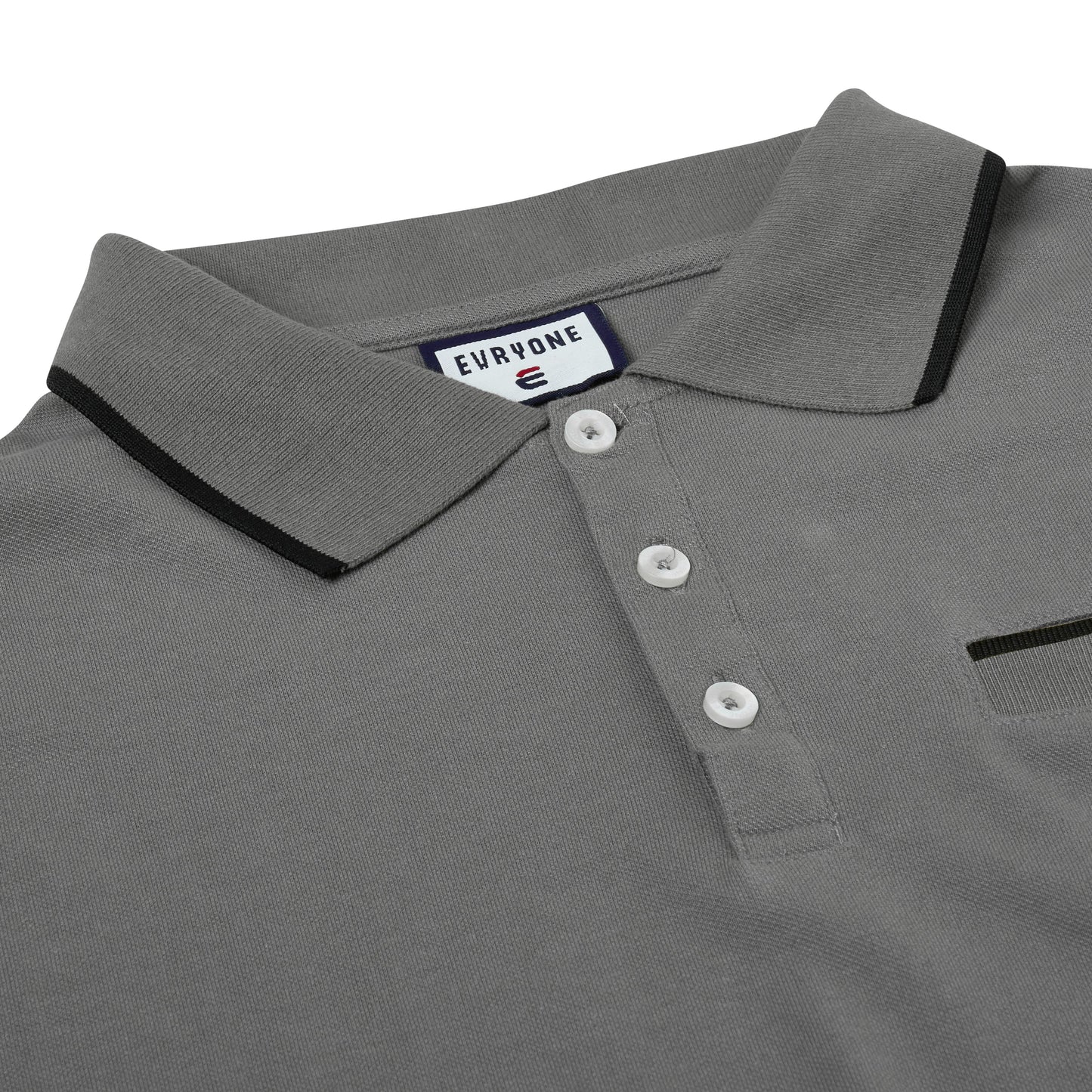 Evryone Contrast Tipped Polo Shirt