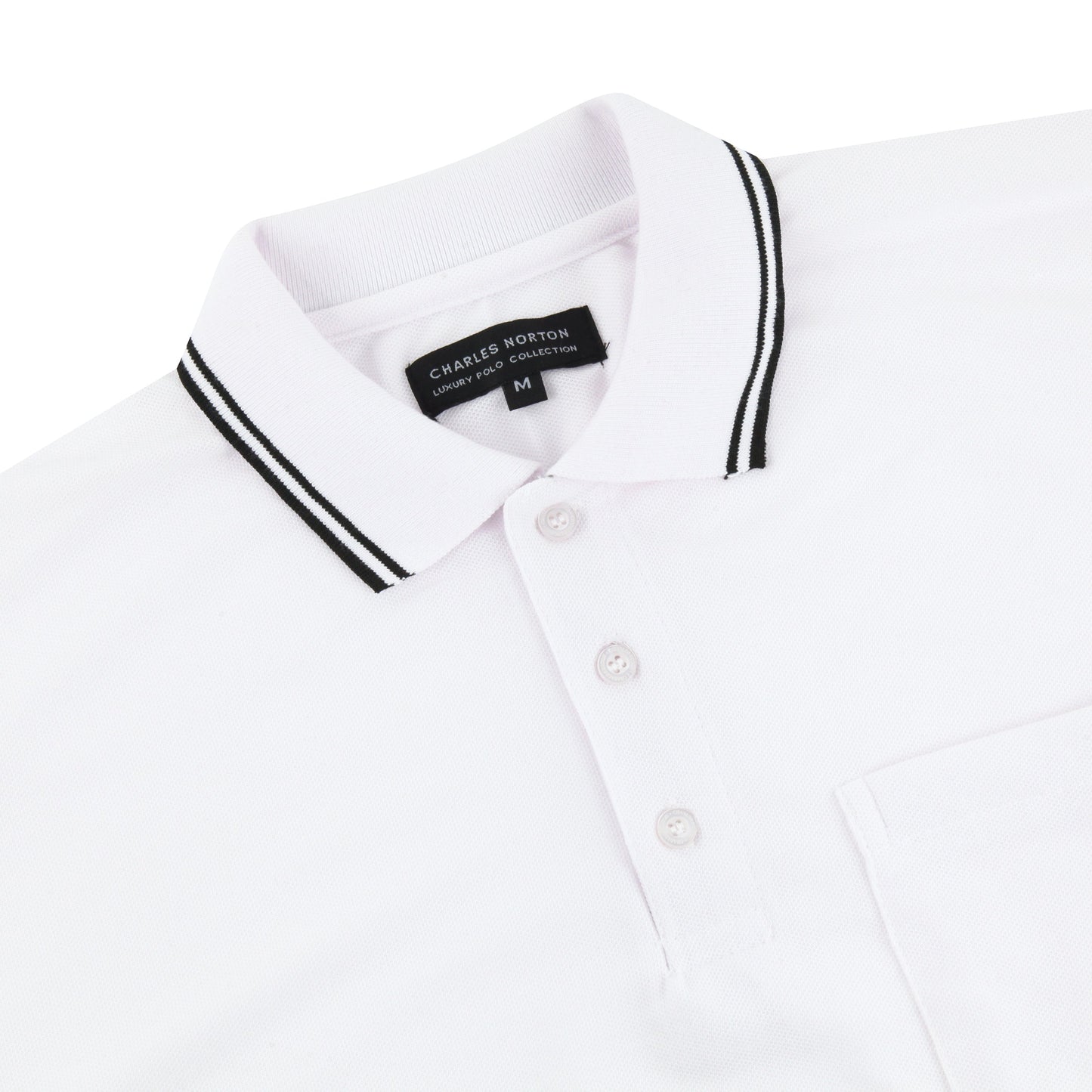 Charles Norton Casual Tipped Polo Shirt