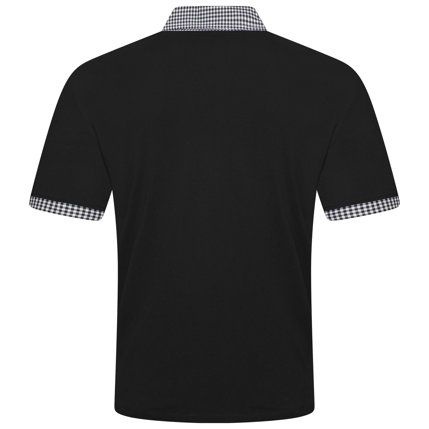 Evryone Check Collar Short Sleeve Polo Shirt