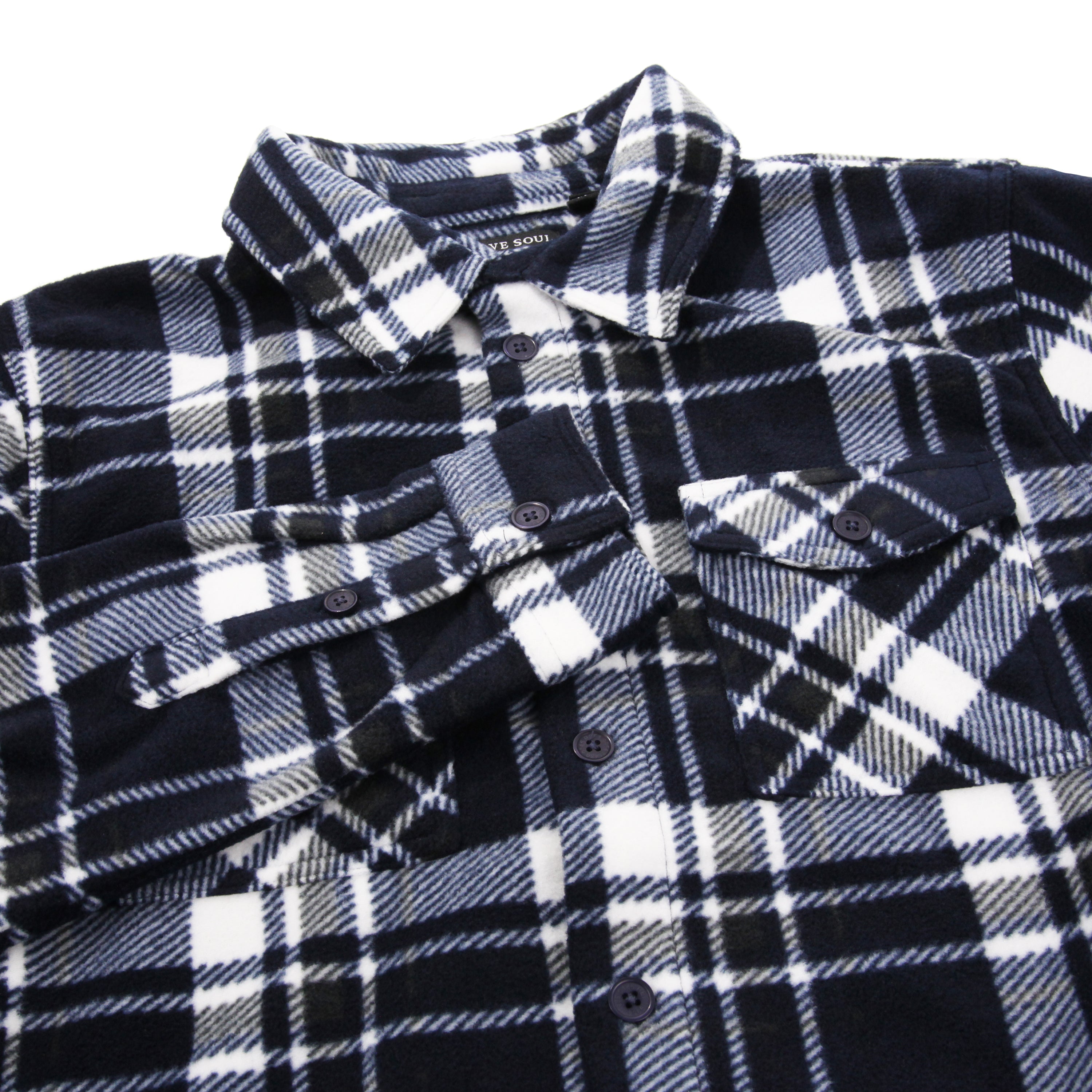 Brave Soul Belfast Check Fleece Overshirt