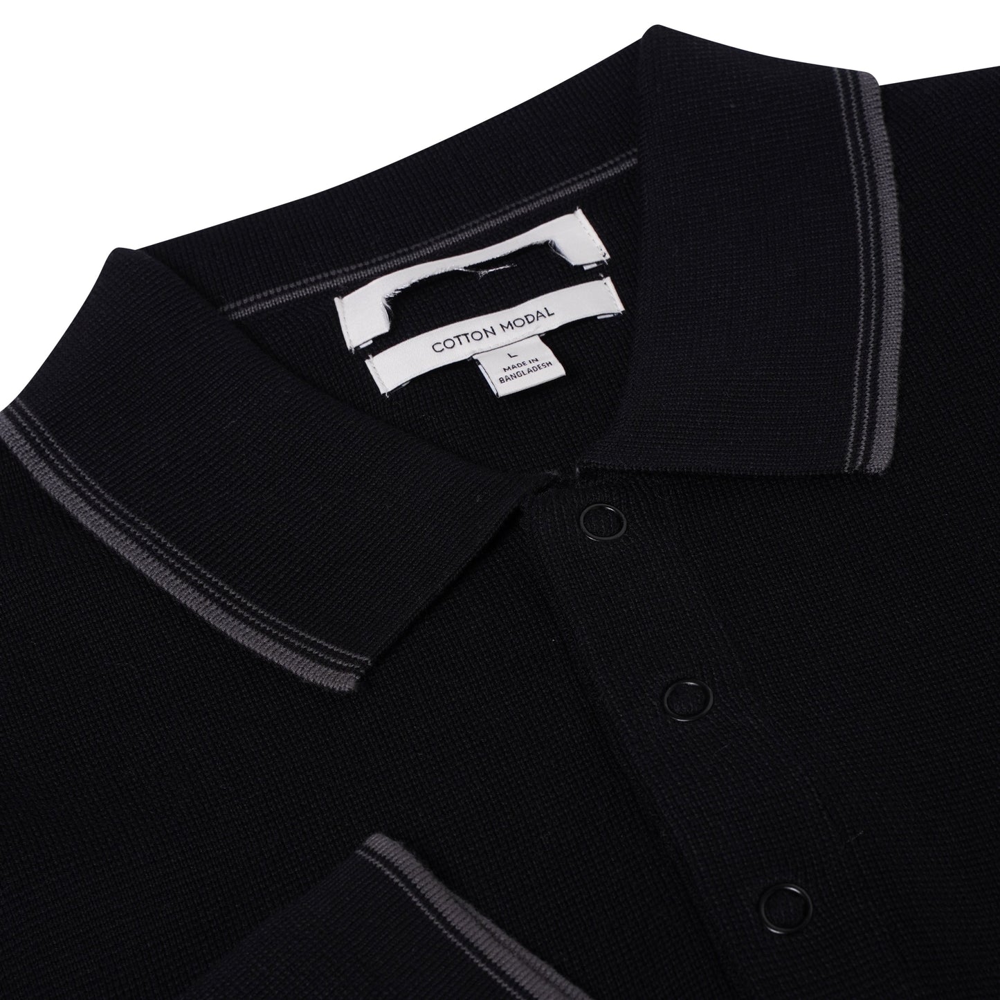 M&S Long Sleeve Cotton Modal Polo Shirt