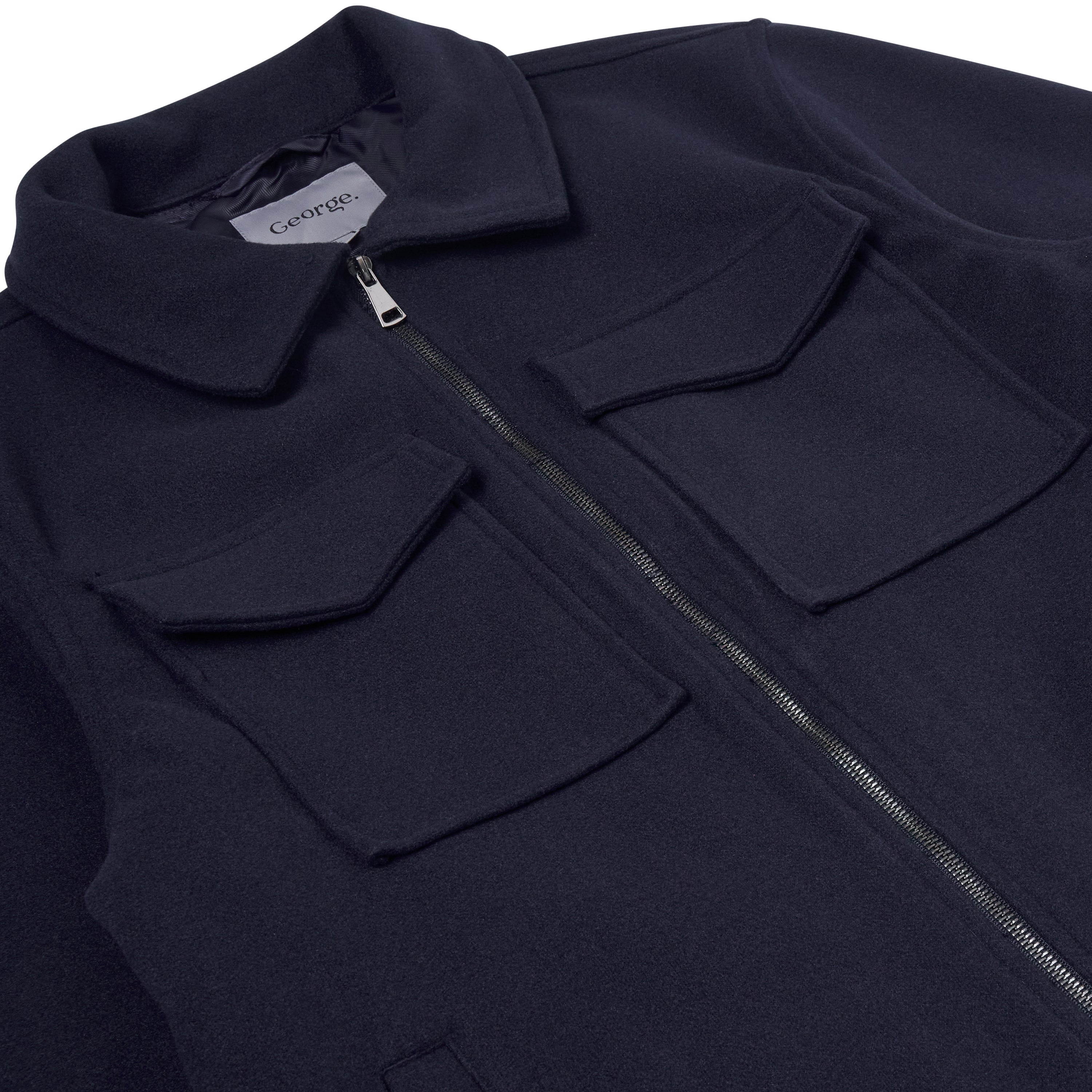 Brushed Winter Jacket with Pockets