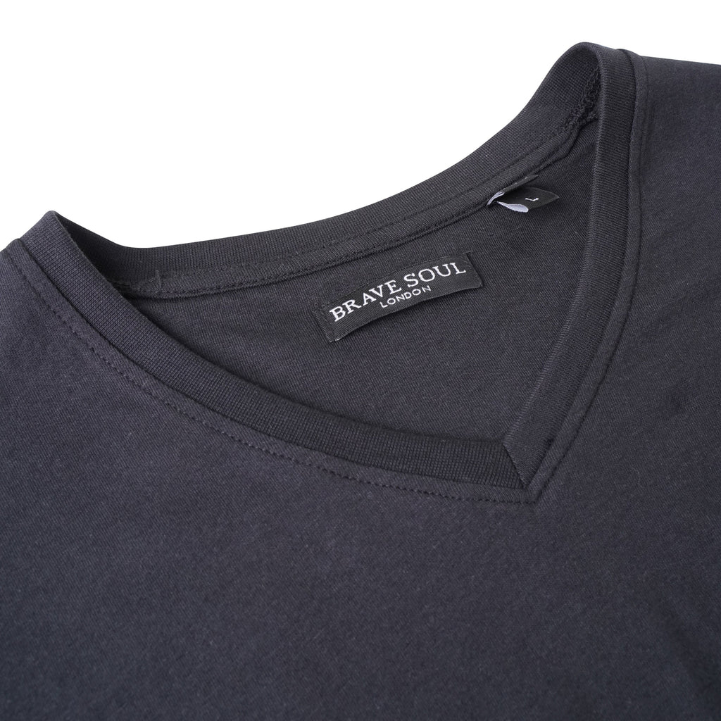 Brave Soul Saint Cotton V Neck T-Shirt