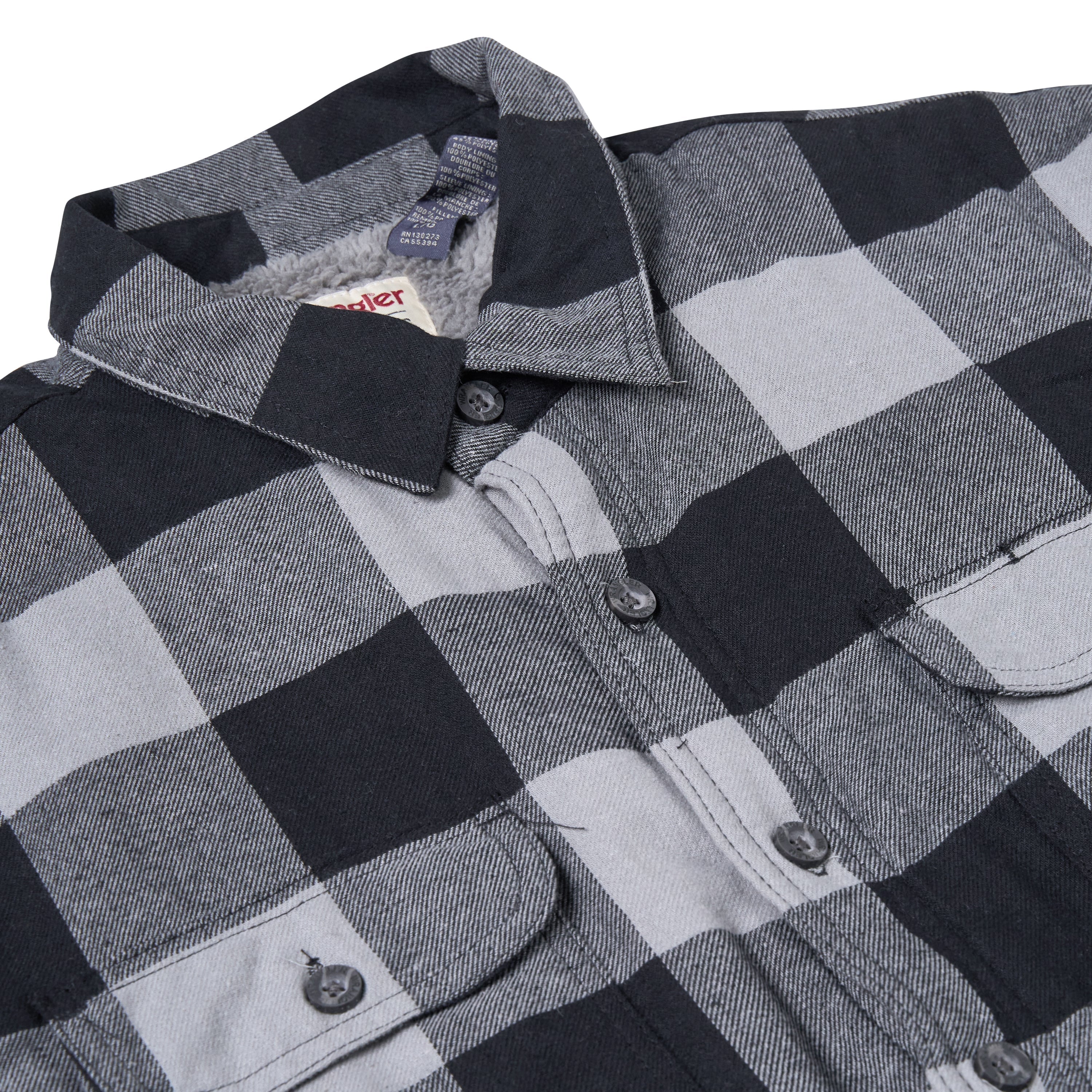 Wrangler Sherpa Lined Plaid Overshirt