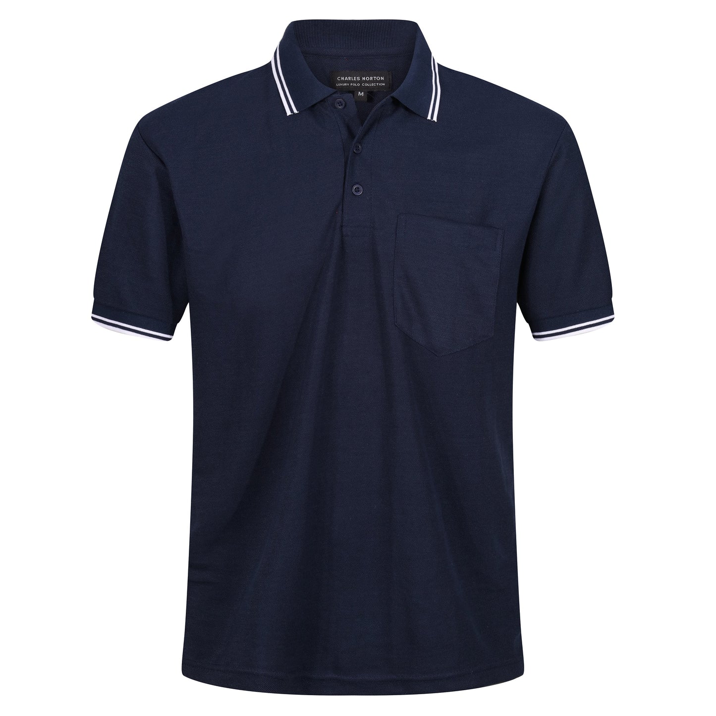 Charles Norton Casual Tipped Polo Shirt