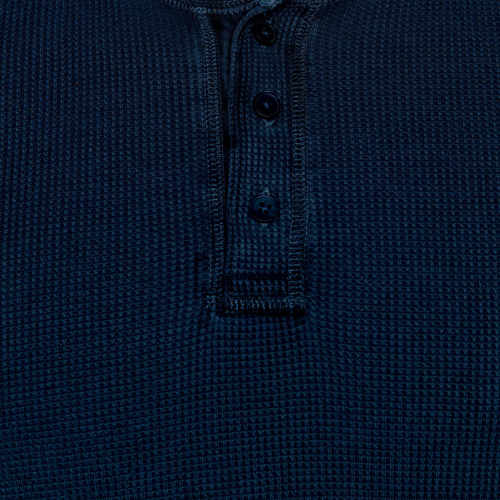 M&S Henley Waffle Long Sleeve Top