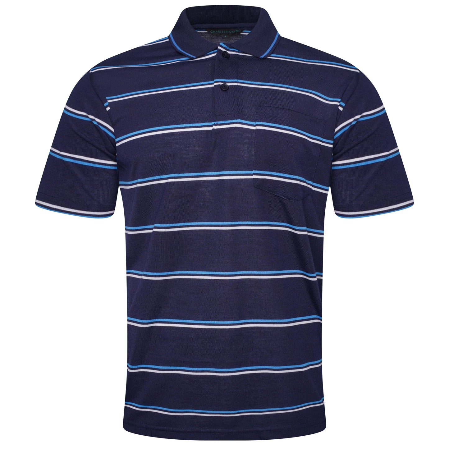 Charles Norton Brenden Striped Polo Shirt