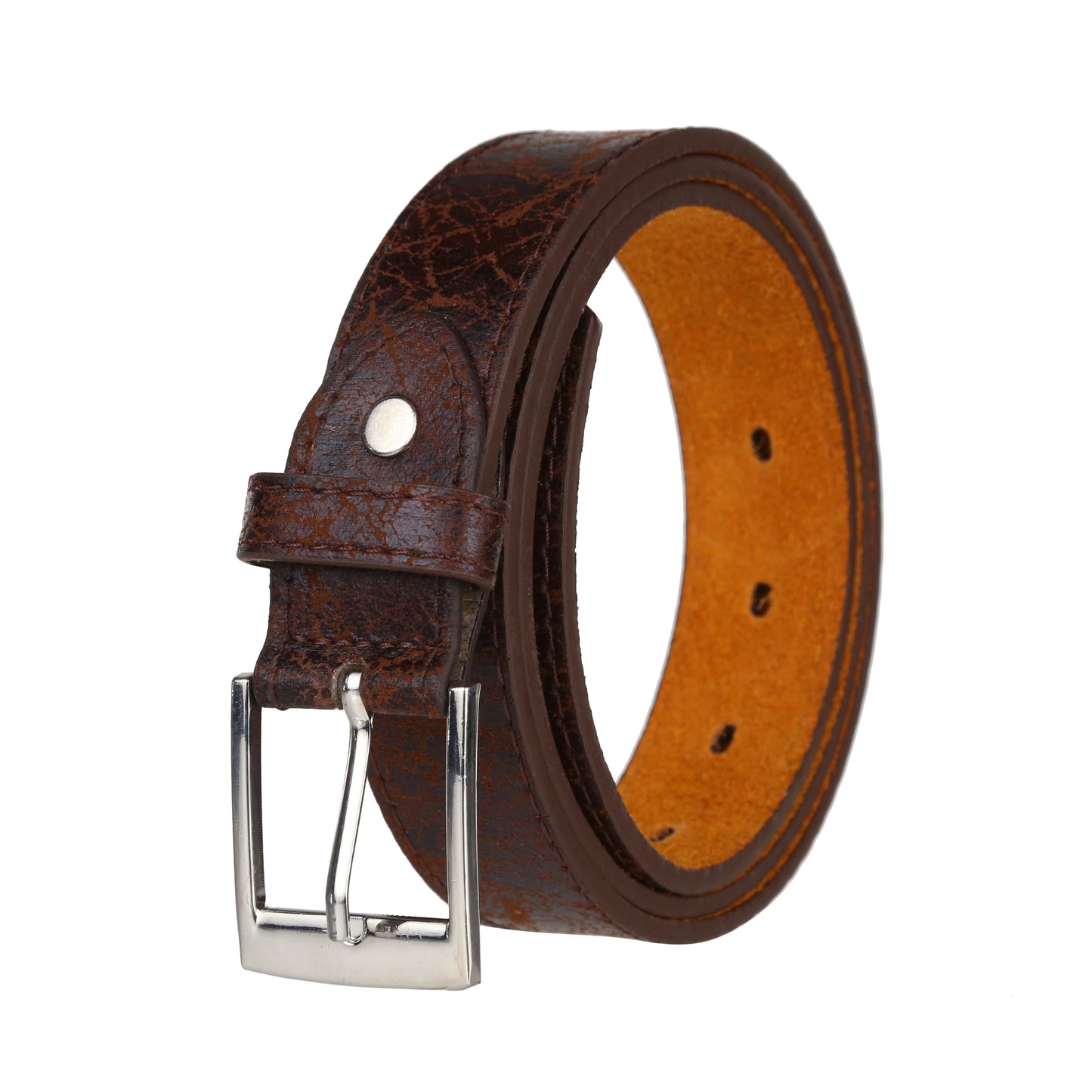 Forest 1" Wide Antique Design Bonded Leather Belt