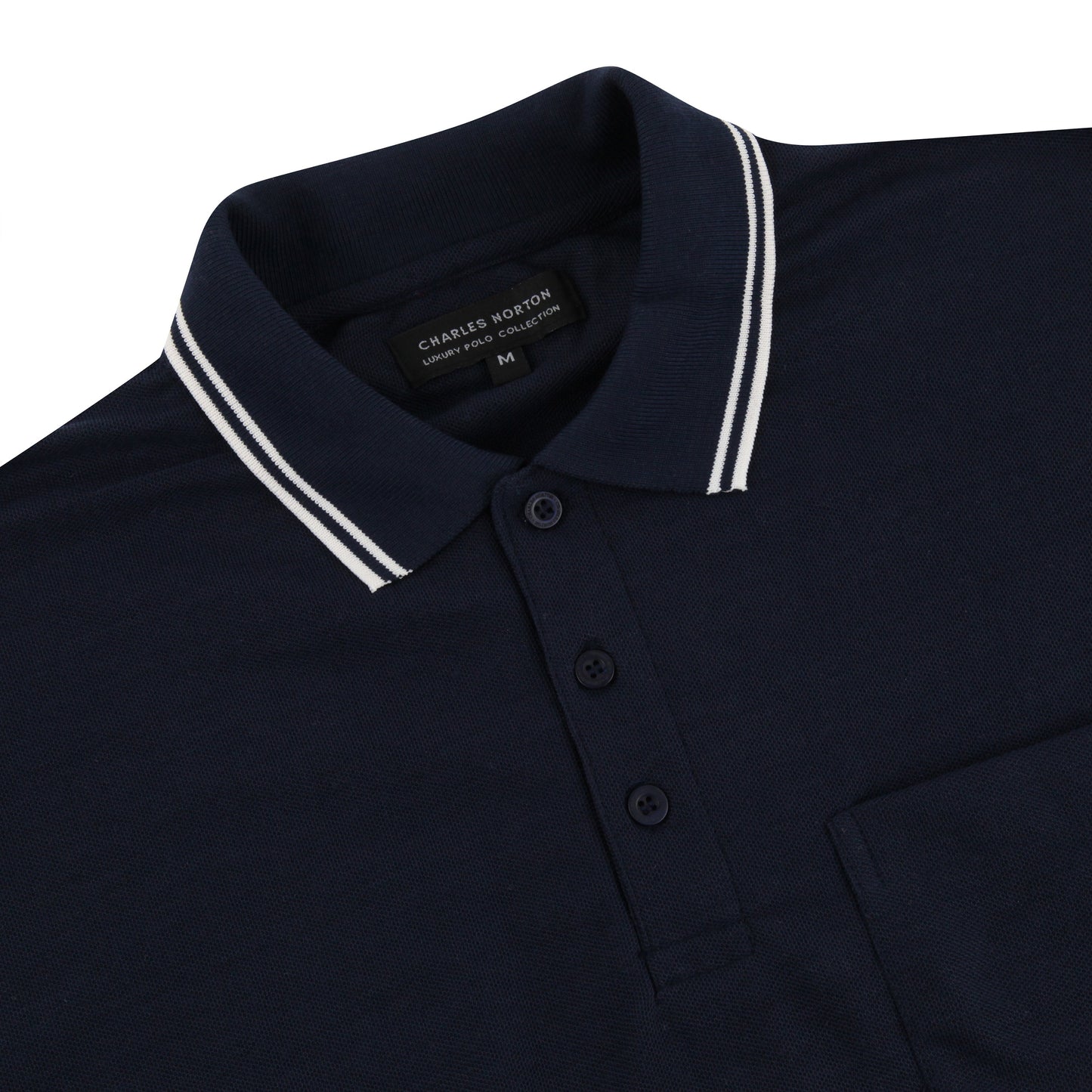 Charles Norton Casual Tipped Polo Shirt