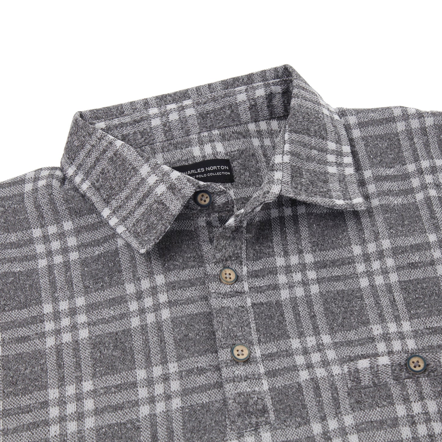 Charles Norton Wiggins Check Polo Shirt