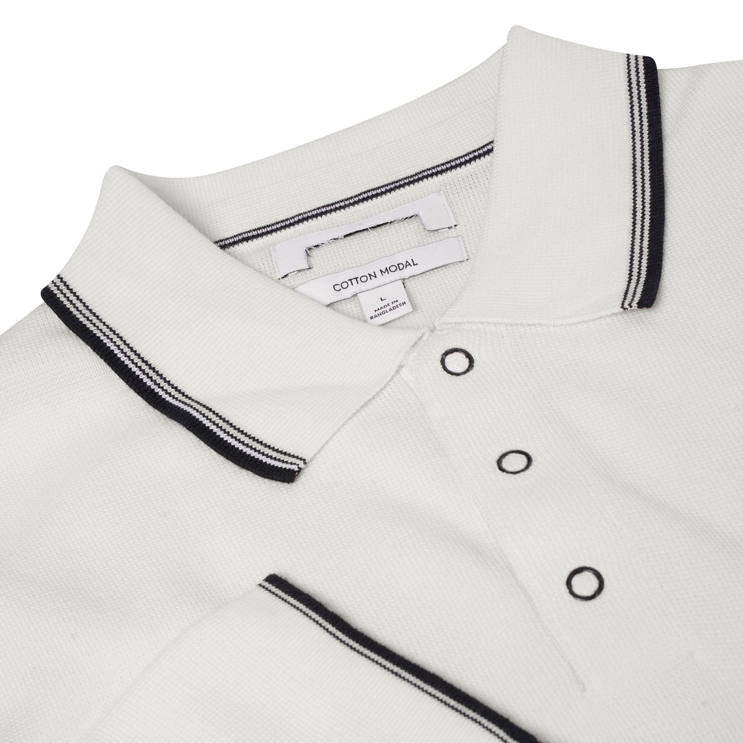 M&S Long Sleeve Cotton Modal Polo Shirt