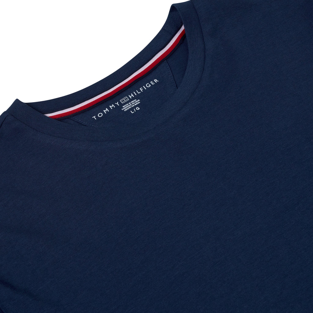 Tommy Hilfiger Flag Embroidery Jersey Crew Neck T-Shirt