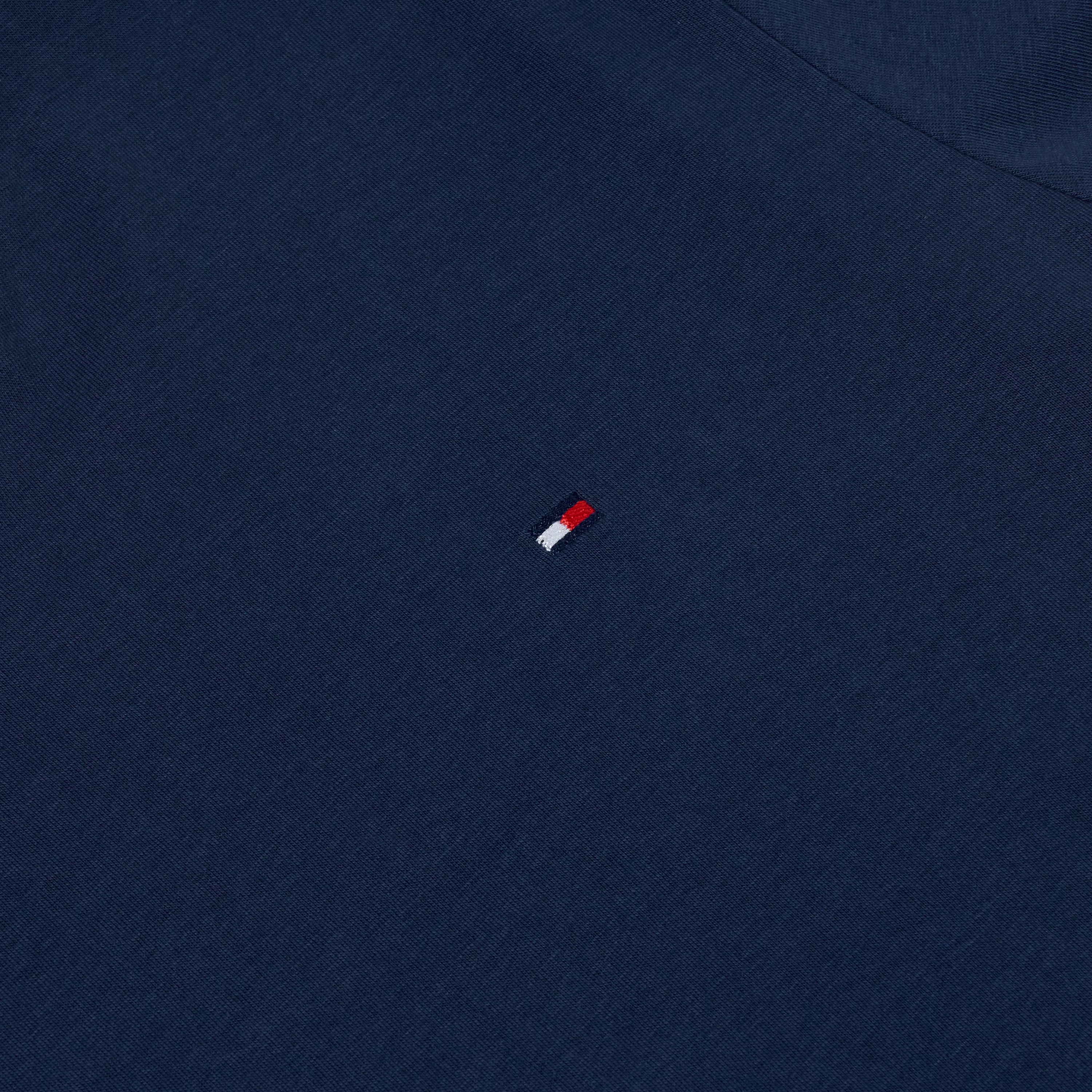 Tommy Hilfiger Flag Embroidery Jersey Crew Neck T-Shirt