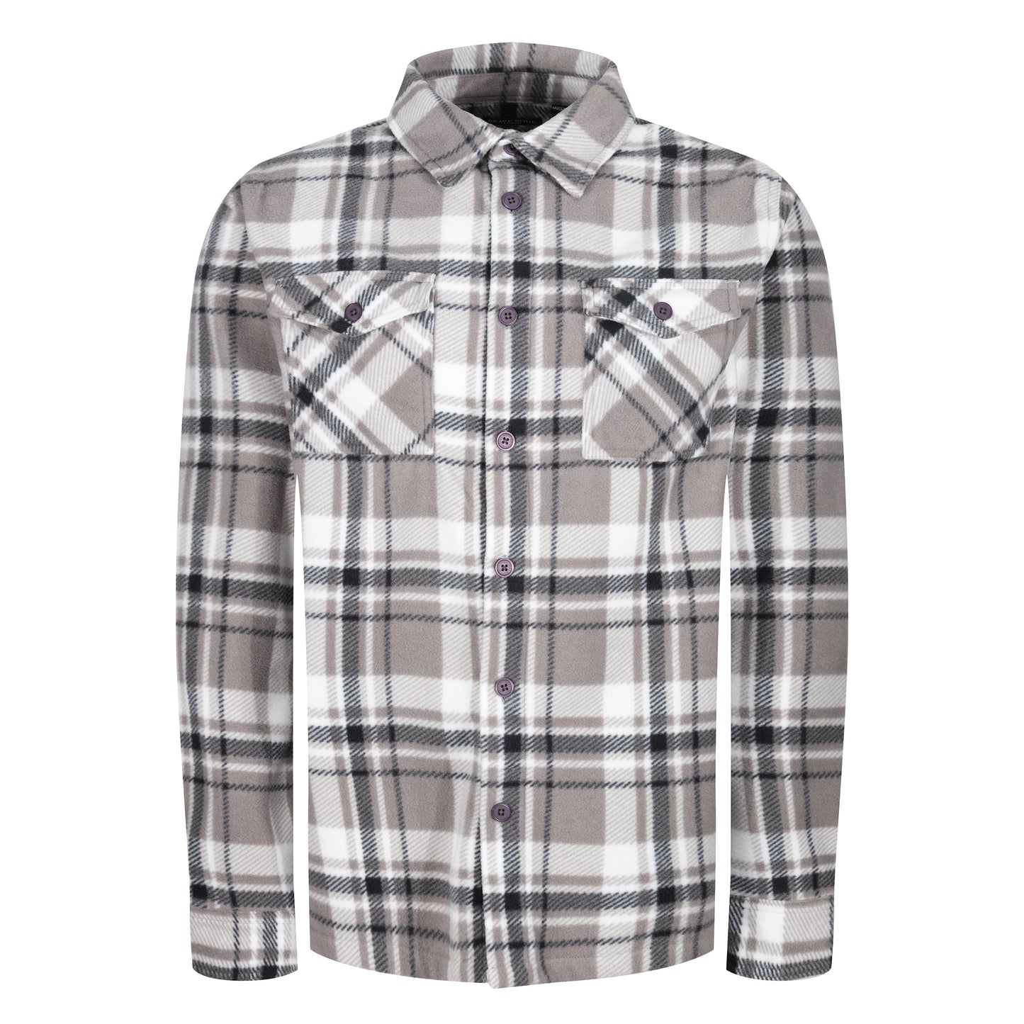 Brave Soul Belfast Check Fleece Overshirt
