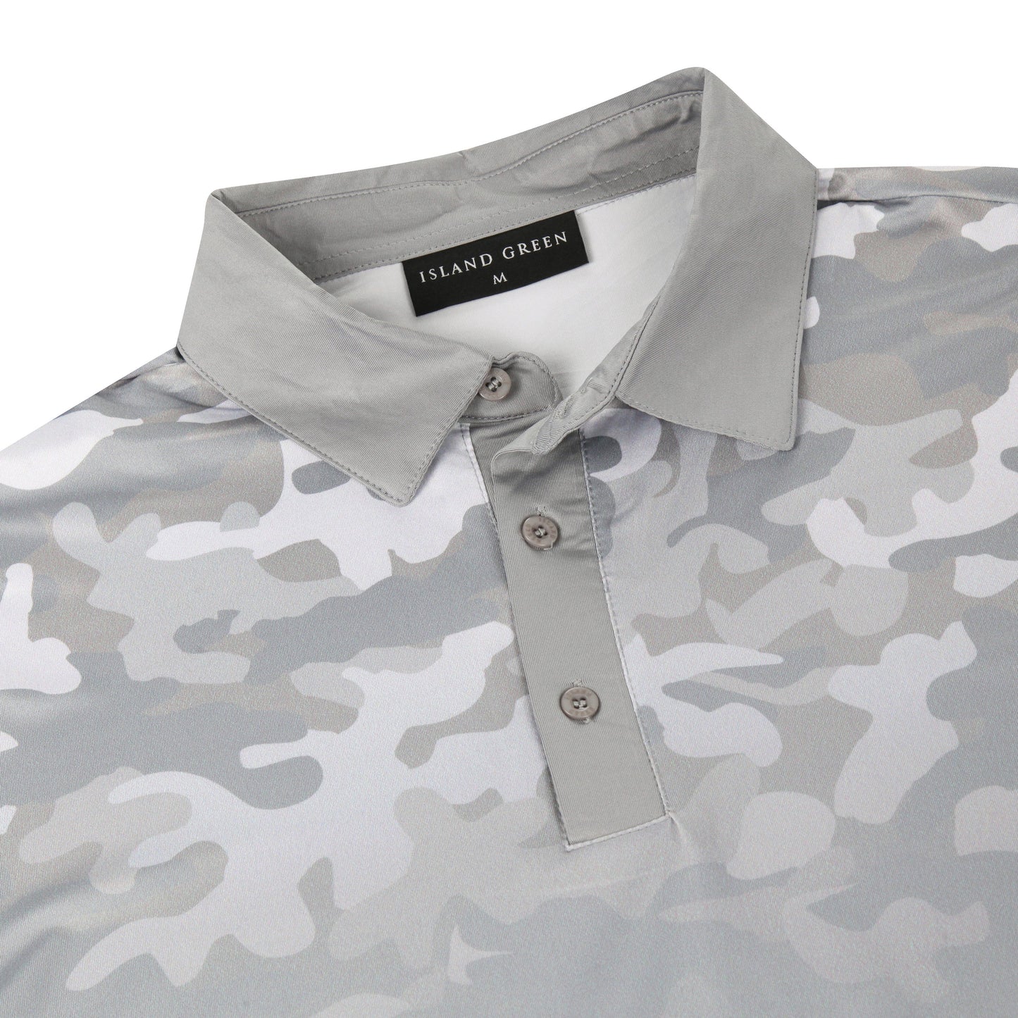 Island Green Camo Print Golf Sport Polo Shirt