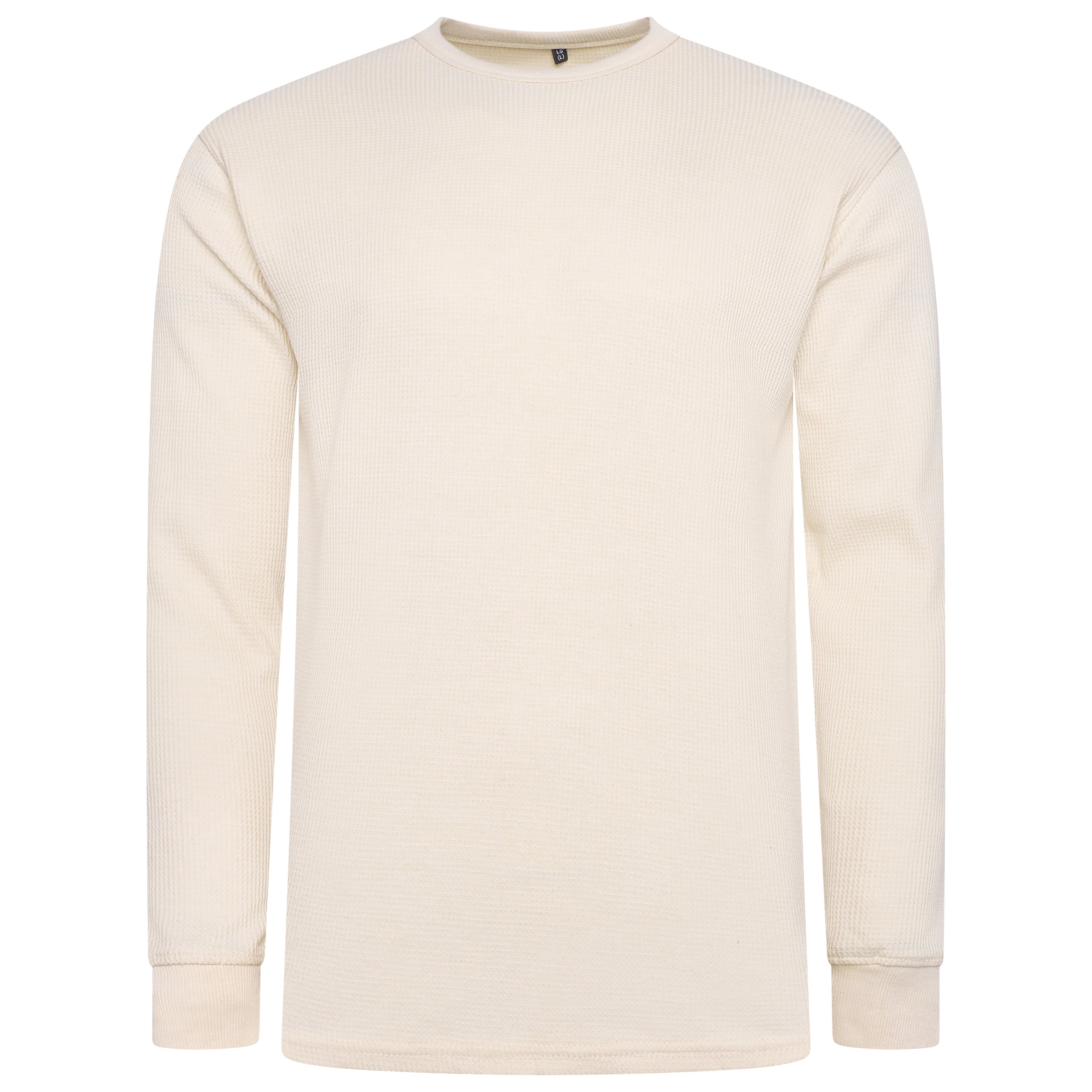One Brand Crew Neck Waffle Knit T-Shirt