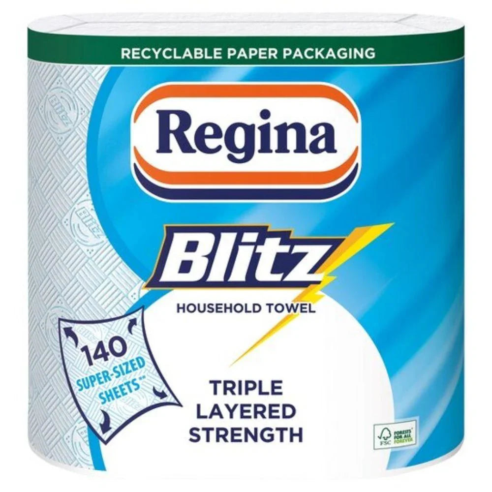 4 x Regina Blitz Household Towel 2 PK