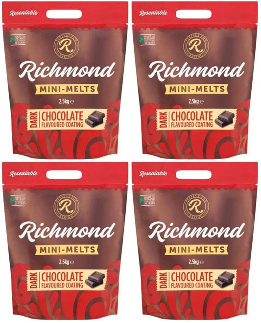 4 x Richmond Mini-Melts Dark Chocolate Flavoured Coating 2.5Kg