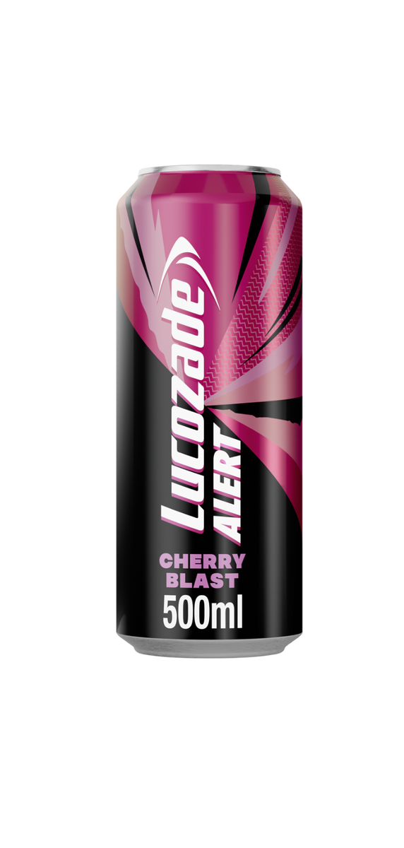 12 x Lucozade Alert Cherry Can - 500ML