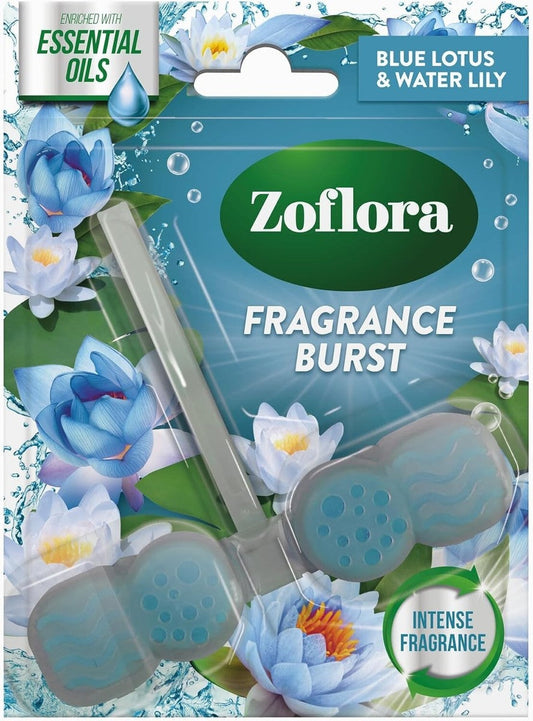 12 x Zoflora Rim Block Blue Lotus & Waterlily - 1 PACK