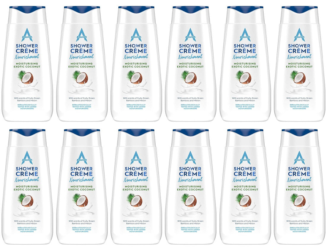 12 x Astonish Crème Shower Coconut - 400ML