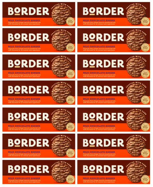 14 x Border Milk Chocolate Ginger 150G