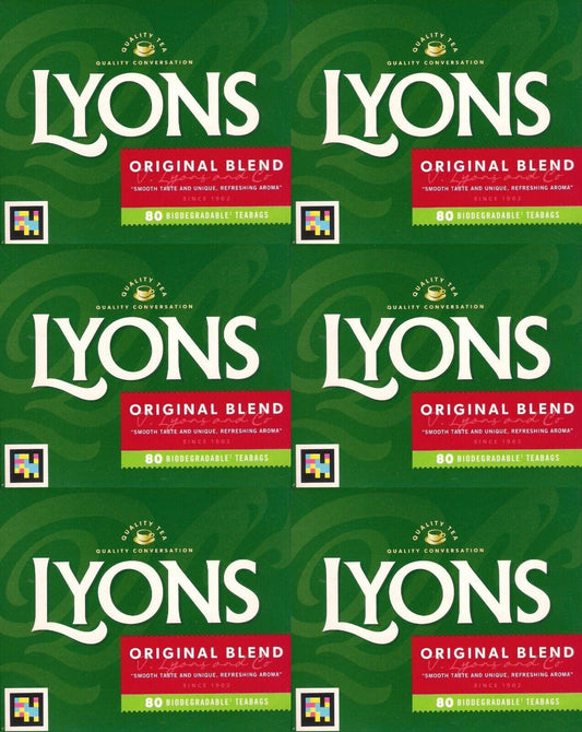 12 x Lyons Original Blend 80 Biodegradable Teabags 232G