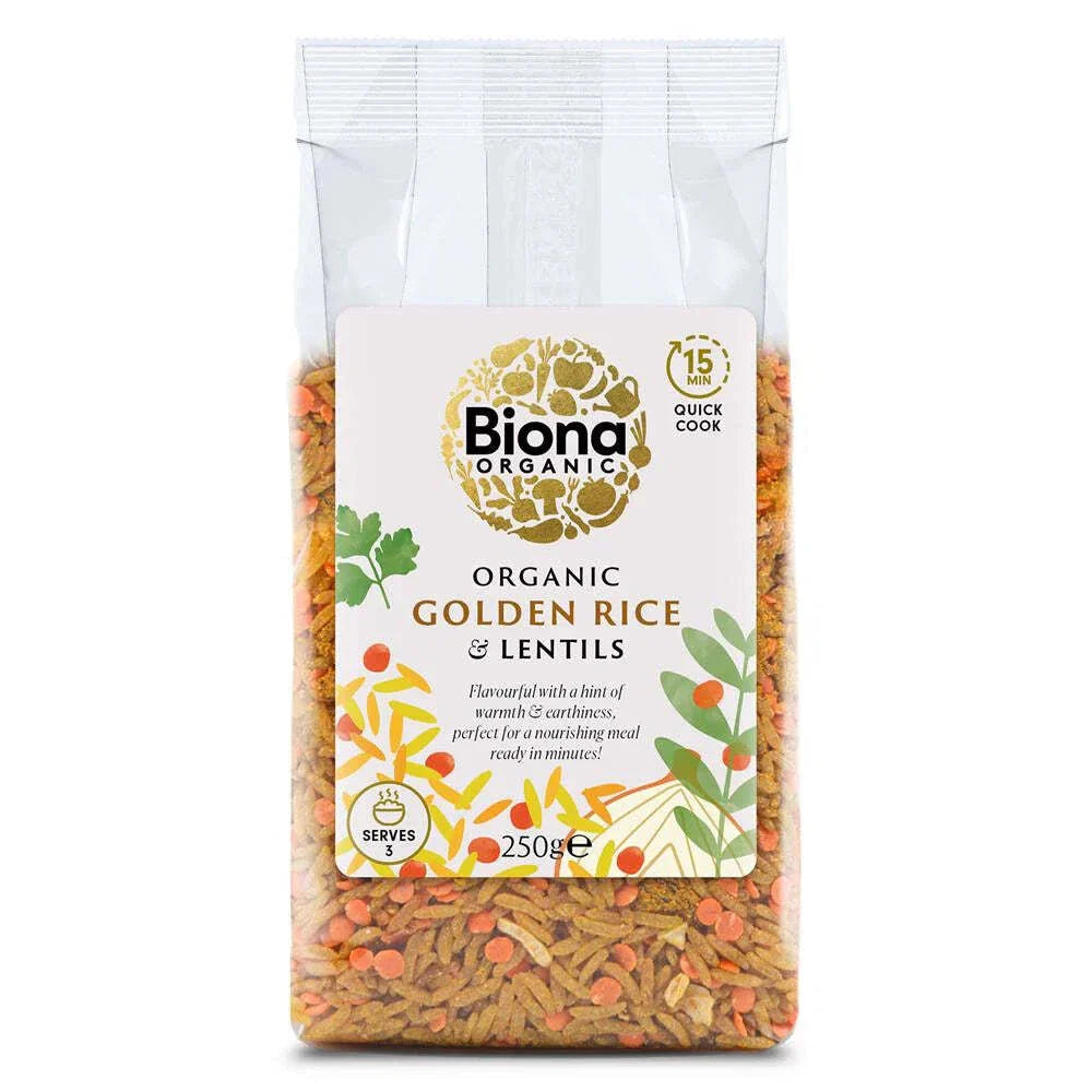 Biona Org Golden Rice & Lentils - 250g