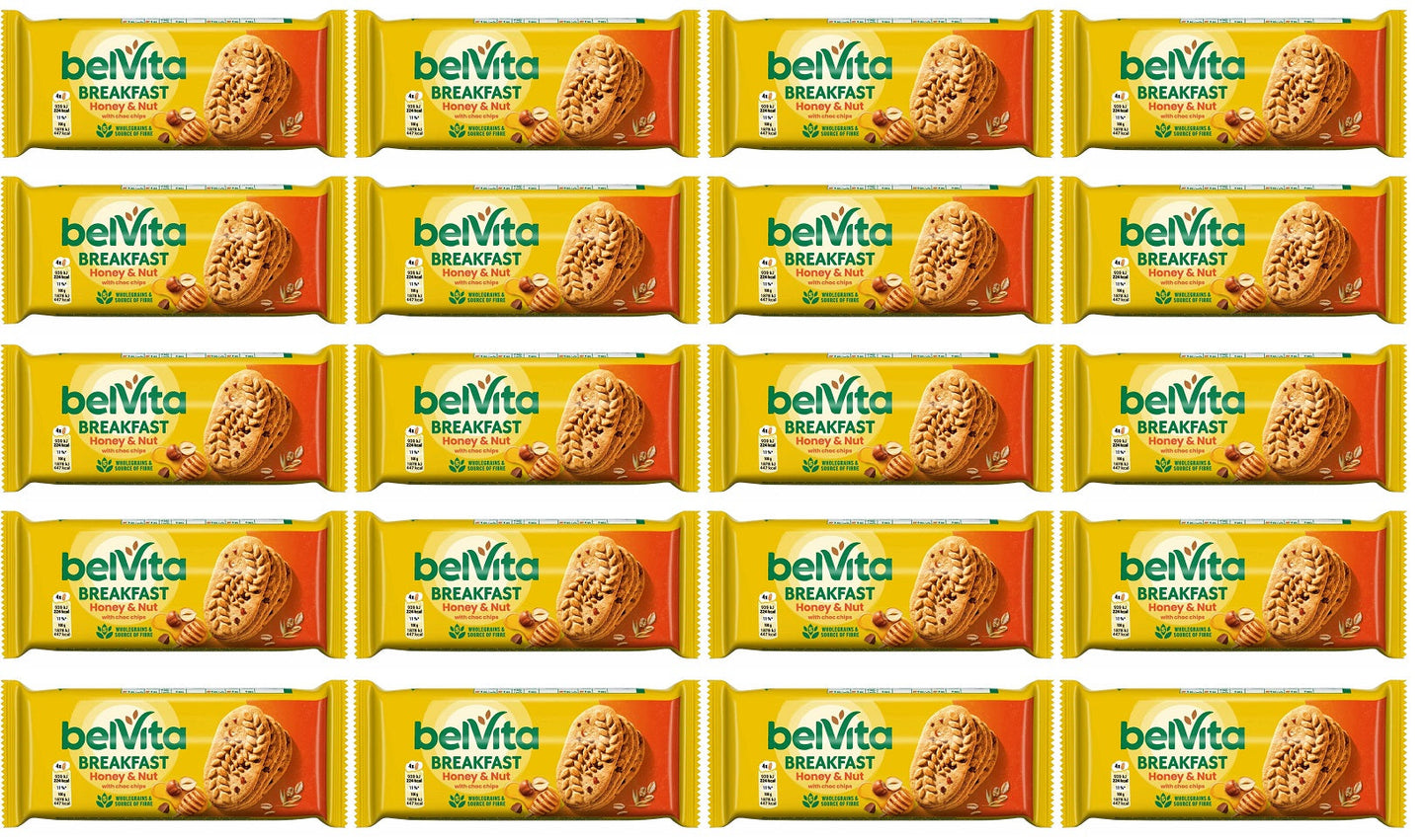 20 x Belvita Breakfast Biscuit Honey Nut 50G