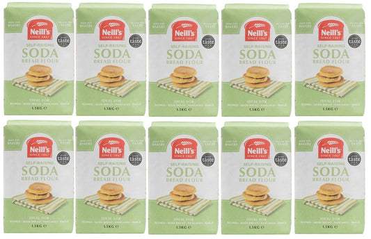 10 x Neills Soda Bread Flour 1.5 Kg