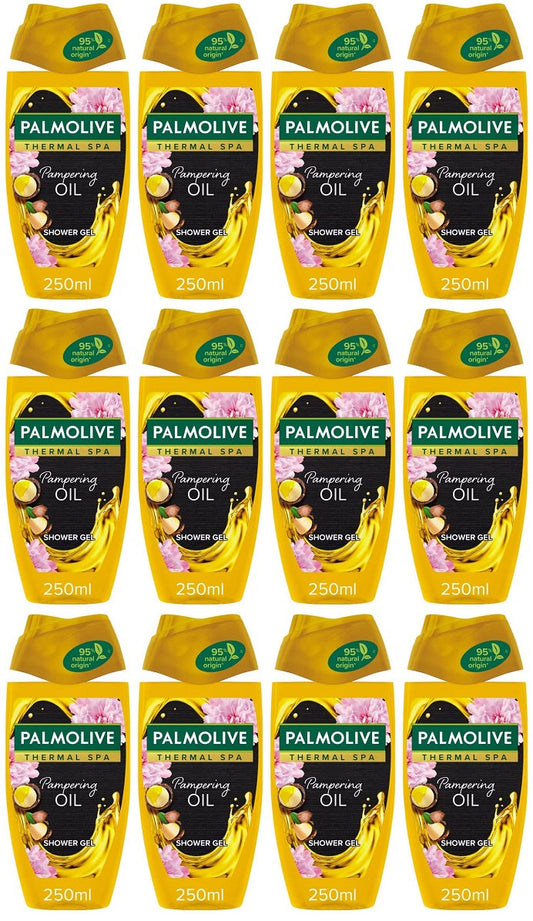 12 x Palmolive Thermal Spa Pampering Oil Shower Gel 250ml